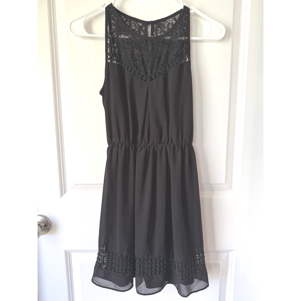 Spago Collection Black Sleeveless Sheath Dress Size 14 Career Formal LBD Office